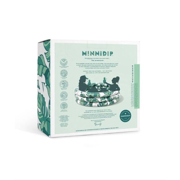 Minnidip bundle pool beach ball ring monstera plant banana leaves green inflatab - Picture 3 of 5